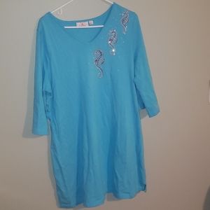 Adorable seahorse beach coverup/dress